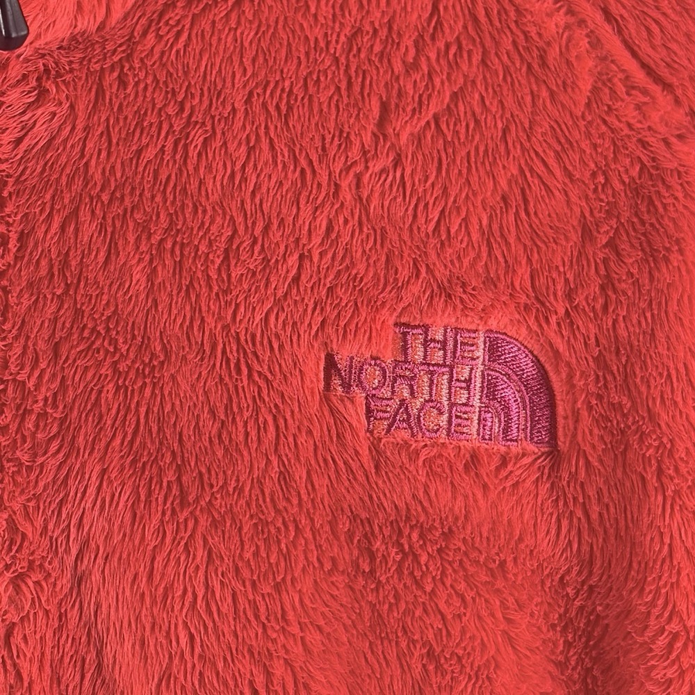 North Face Osito Full Zip Fleece Jacket Womens Small Coral Orange Red Warm‎ - Picture 2 of 10